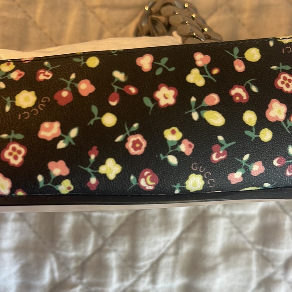 Gucci Liberty of London 38 1/2 infinity black holly print flats NIB size 8 - Picture 7 of 16